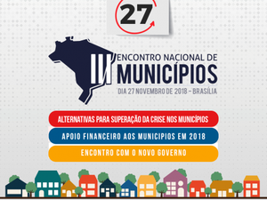 III Encontro Nacional de Municípios acontece em novembro