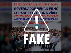 Governador não participou de evento em Teotônio Vilela neste 1º de maio 