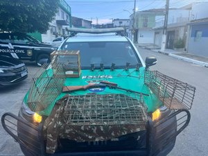 Polícia Militar apreende arma de fogo, animais silvestres e realiza soltura em Alagoas