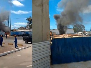 Incêndio atinge construção da nova sede da Assembleia Legislativa, em Maceió