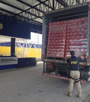 PRF apreende carga de cerveja sem nota fiscal e avaliada em mais de R$ 100 mil no sertão 