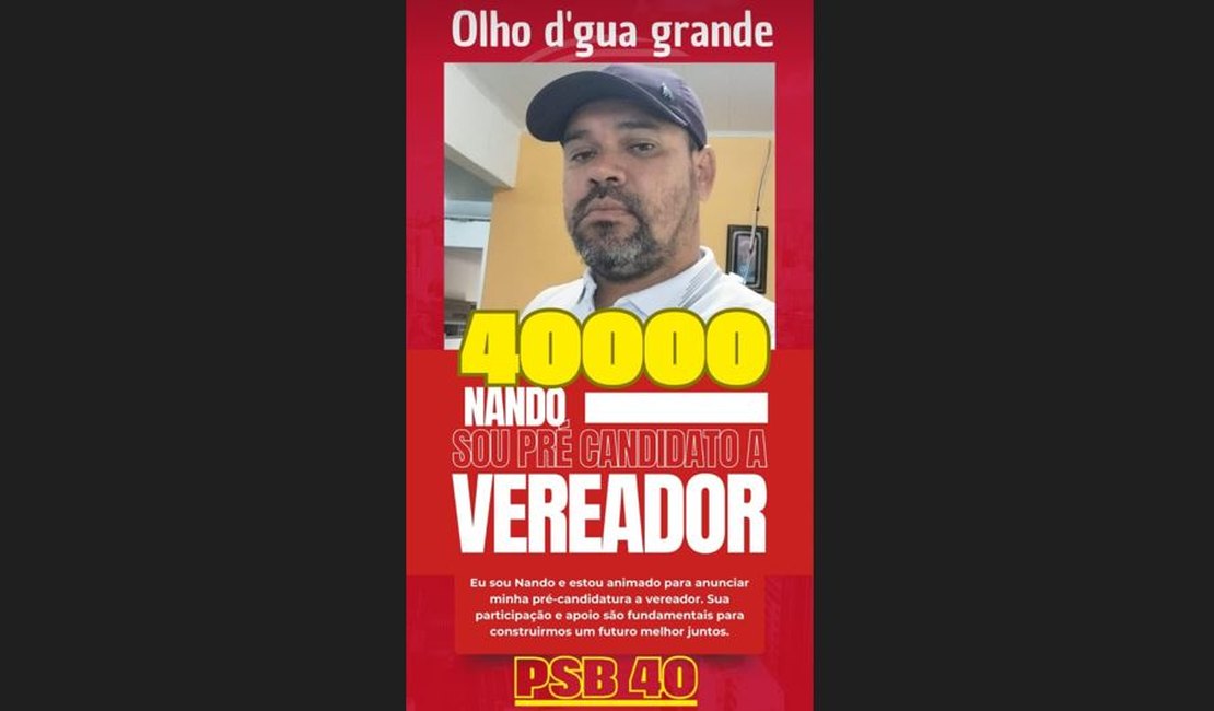 Família acredita que morte de vereador de Olho d'Água Grande não teve motivação política