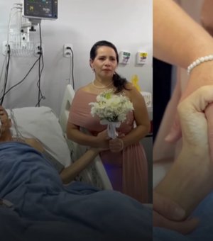 Paciente oncológico se casa dentro de Hospital Carvalho Beltrão, em Coruripe