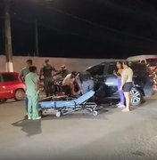 Motociclista fica ferido após colisão entre moto e carro em Arapiraca