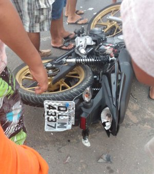 Acidente envolvendo carro e moto na tarde deste domingo, deixa dois feridos em Arapiraca