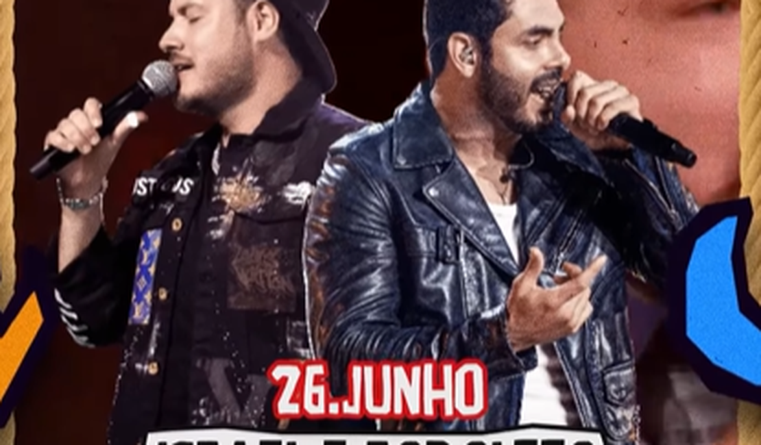 Dupla sertaneja Israel e Rodolffo é confirmada no São João de Arapiraca