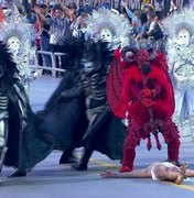 Globo mostra satanás vencendo Jesus em Desfile de Carnaval e sofre críticas: ‘Canal do diabo’