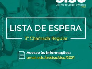 Classificados da terceira chamada do Sisu/Uneal devem realizar matrícula até sexta-feira (29)