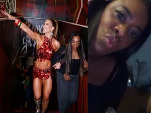 Virginia samba com a mãe de Vini Jr. em ensaio da Grande Rio