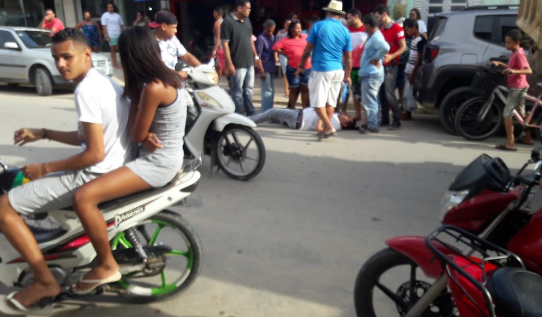 Colisão entre carro e moto deixa homem ferido em Maragogi