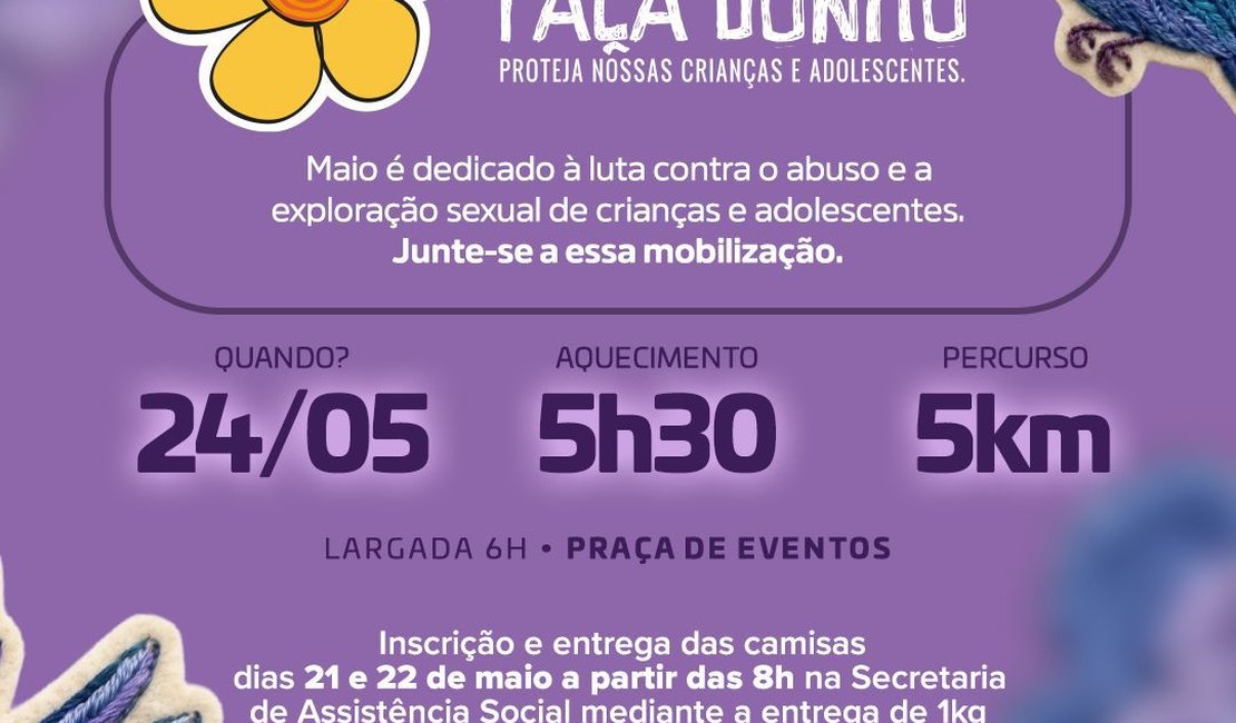 Maragogi anuncia Corrida Faça Bonito em mobilização pela proteção de crianças e adolescentes