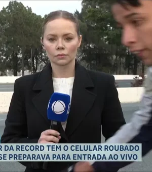 Repórter da Record tem celular roubado antes de entrada ao vivo