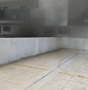 [Vídeo] Incêndio em subsolo de prédio assusta moradores do Pinheiro