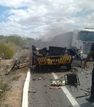 Vídeo: bando explode cofre, incendeia carro-forte e dinheiro queimado se espalha em rodovia