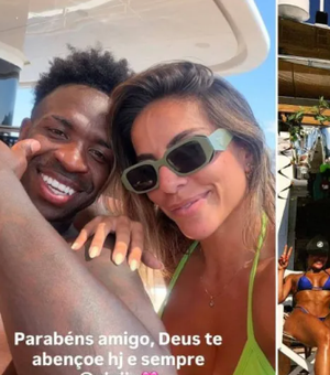 Virginia Fonseca comemora aniversário de Vini Jr