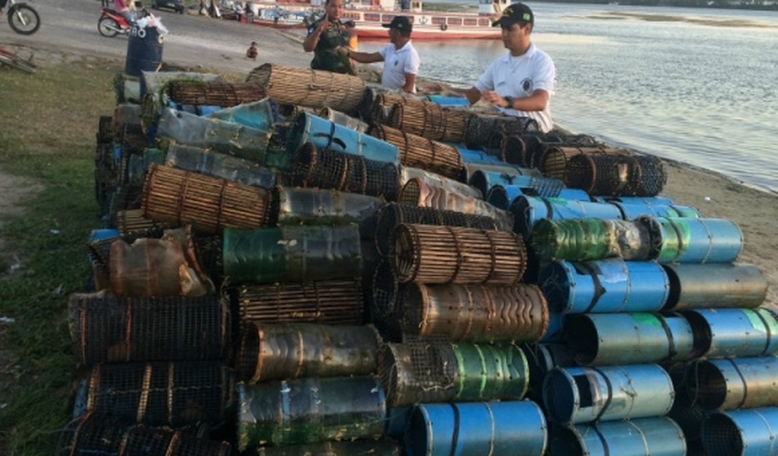 Fiscalização apreende 1,3 mil armadilhas aquáticas