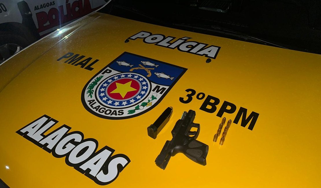 Homem é preso por porte ilegal de arma de fogo de uso restrito em Arapiraca