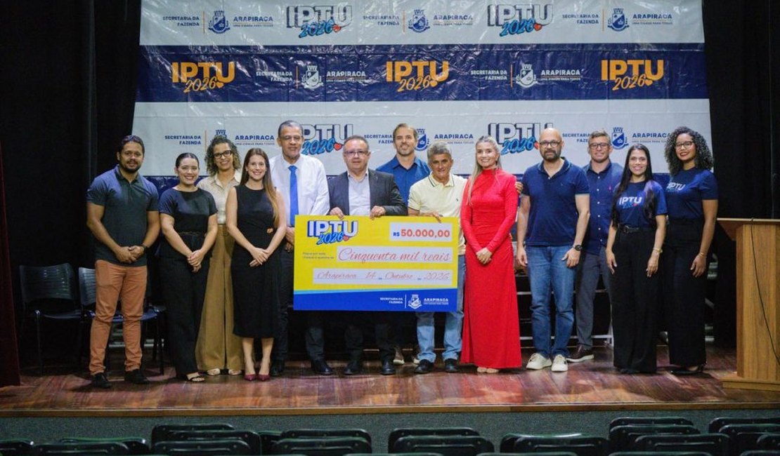 IPTU: Prefeitura realiza 2º sorteio e contempla arapiraquenses com prêmios