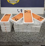 PRF apreende cerca de R$ 100 mil em iPhones sem nota fiscal ﻿em São Miguel dos Campos