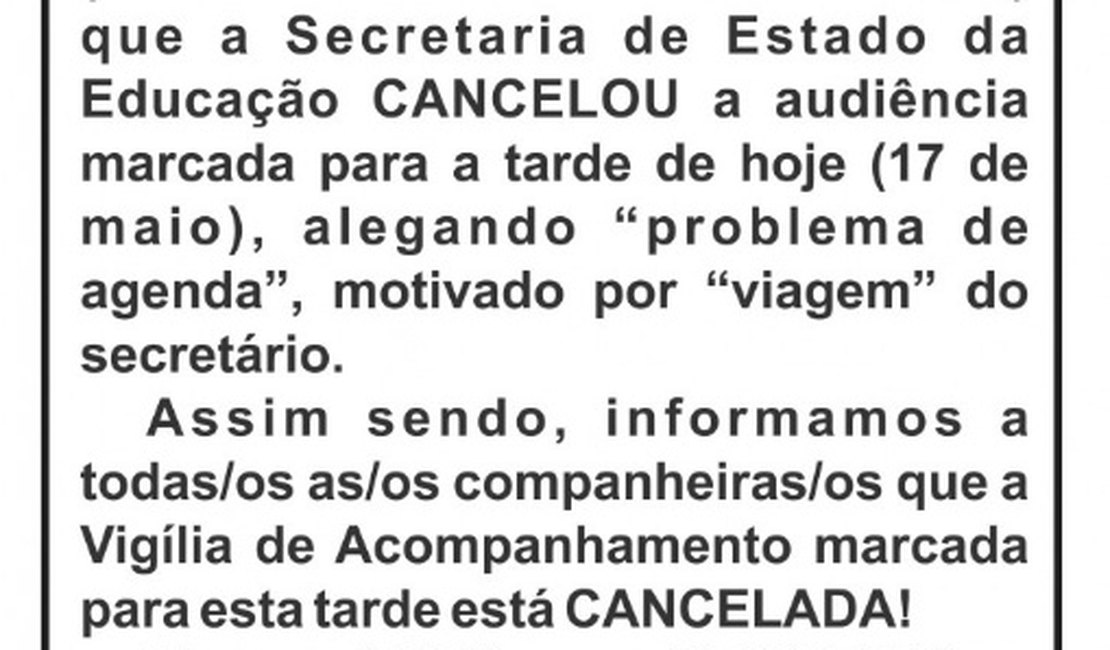 Trabalhadores da rede estadual de educação realizam nova paralisação de 24h