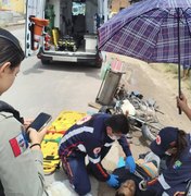 Motociclista fica ferido após se envolver em colisão em Marechal Deodoro