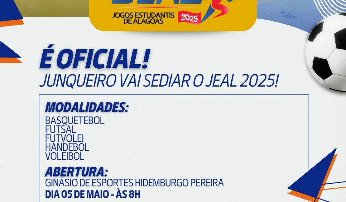 Junqueiro será palco do maior evento estudantil esportivo de Alagoas: JEAL 2025