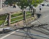 Caminhão derruba poste e interdita trecho da AL-215 em Boca da Mata