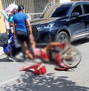 Motociclista perde o controle e bate em dois veículos na Avenida Ceci Cunha