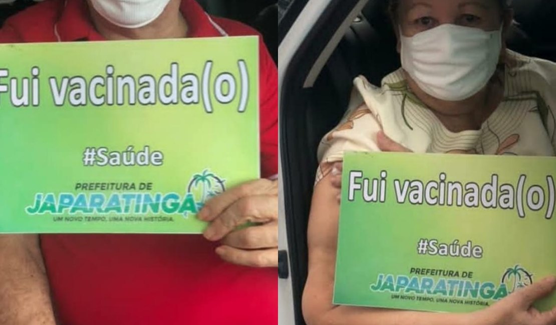 Ex-prefeitos José Aderson e Maria Iraci são vacinados em Japaratinga