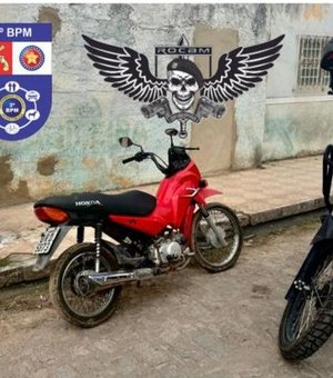 Moto roubada no bairro Cacimbas, em Arapiraca, é recuperada pela Polícia Militar