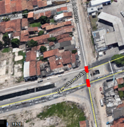 Obra ferroviária interfere no trânsito no bairro do Bom Parto, em Maceió
