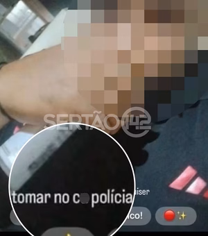 Homem é autuado no Sertão de AL após mandar recado para PMs em rede social: 'tomar no c*'