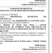 Prefeitura de Branquinha anuncia gasto de mais de R$ 7,5 milhões com empresa de eventos