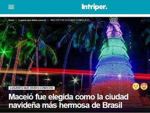 Natal de Maceió é destaque em portal de turismo da Argentina