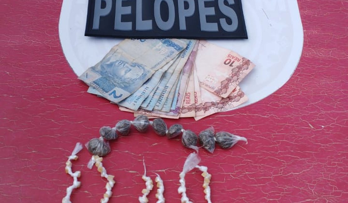 Polícia Militar flagra trio com drogas em Messias; um deles já tinha passagem por tráfico