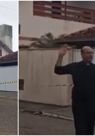 Jovem sobe em torre de 35m e pede beijo de língua a padre