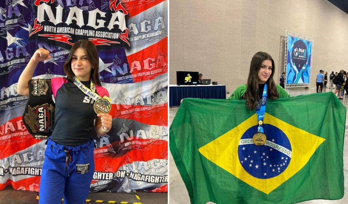 [Vídeo] Alagoana Clarice Berto conquista ouro e cinturão em competições nos EUA