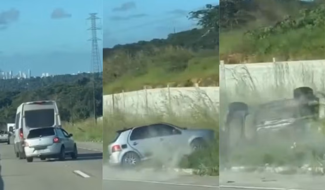 Motorista de van envolvido em discussão de trânsito que resultou em capotamento é preso, na Paraíba