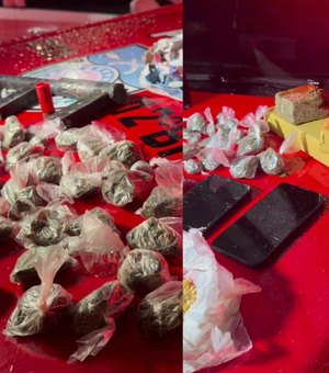 Após troca de tiros, quatro são presos com drogas e armas no Eustáquio Gomes