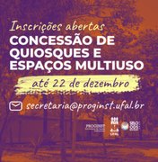 Ufal abre chamada pública para ocupação de quiosques e espaços