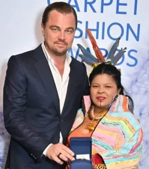 DiCaprio homenageia ministra dos Povos Indígenas em evento pré-Oscar