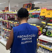 Procon Alagoas divulga resultado de pesquisa de preços em papelarias