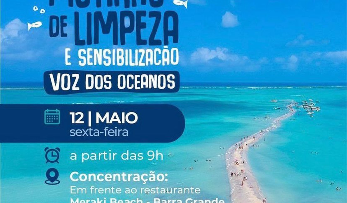 Praia de Barra Grande recebe mutirão de limpeza na sexta-feira (12)