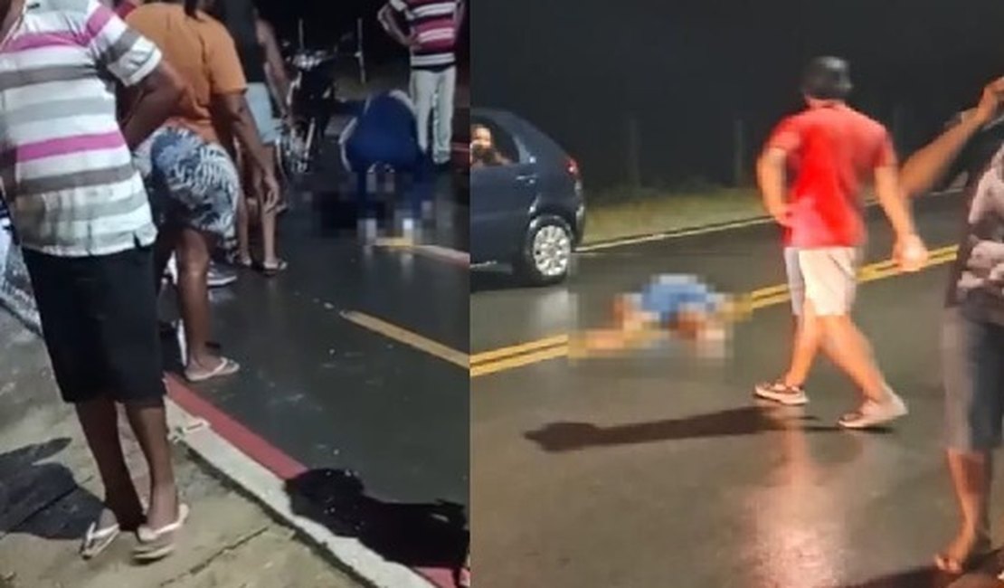 ﻿﻿Motociclista tenta desviar de mulher na pista e os dois morrem na ﻿AL-120 ﻿no Sertão de Alagoas