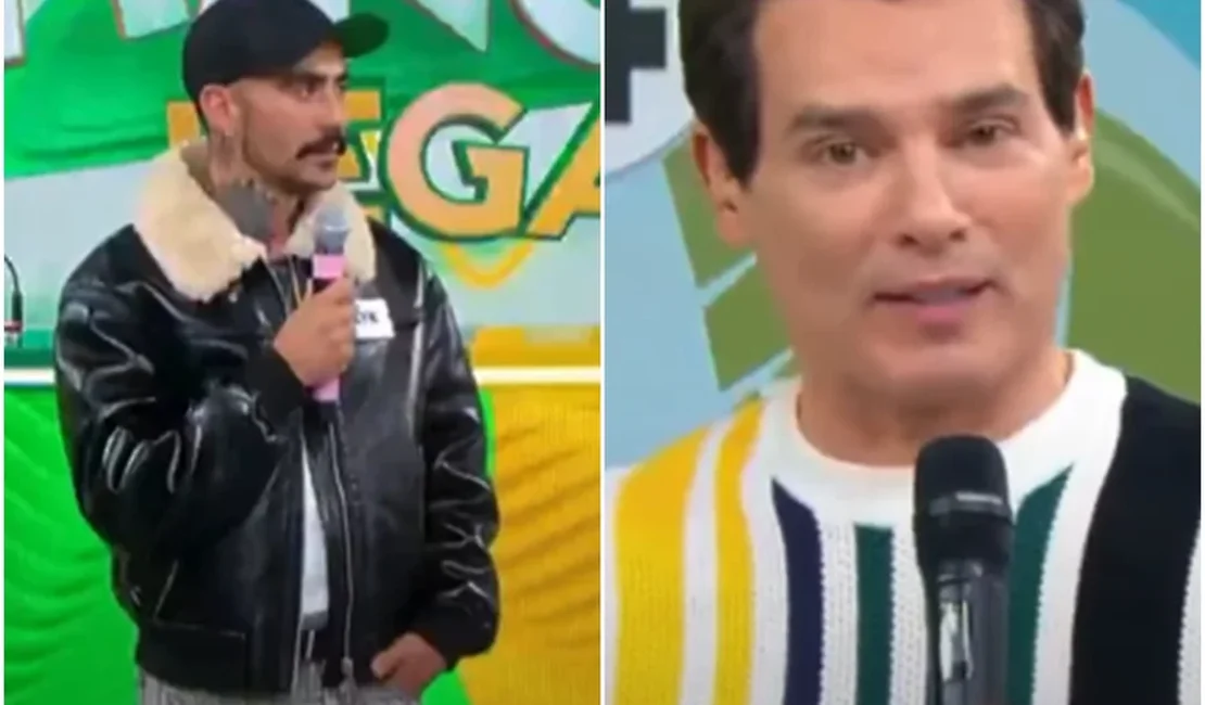 Celso Portiolli coloca “influencer do Ovni” contra a parede ao vivo