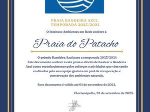 Porto de Pedras ganha renovação de selo internacional por praia do Patacho