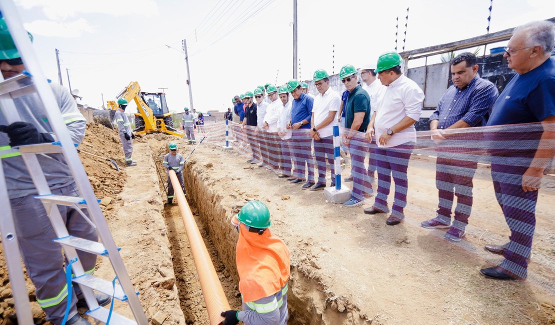 Obras para implantação de sistema de saneamento básico têm início em Palmeira dos Índios