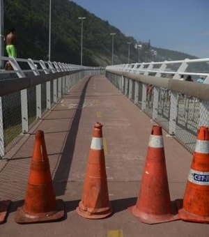 Novo trecho de ciclovia que desabou no Rio é aberto ao público
