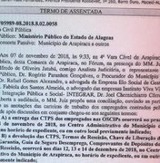 4ª Promotoria de Arapiraca alerta Prefeitura sobre pena em caso envolvendo Oscips