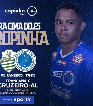 Cruzeiro de Arapiraca já tem provável escalação para o segundo jogo na Copinha